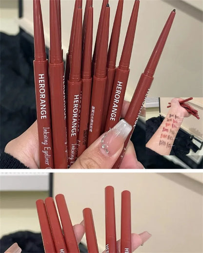 12 Colors Eyeliner Pencil Smooth Wine Red Soft High Pigment Eye Liner Pen Waterproof Matte Aegyosal Lying Silkworm Eyes Makeup