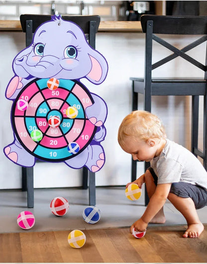 Child Educational Games Dart Board Baby Toy Stickey Ball Dart Indoor Sports Child Montessori Games for Children 3 to 7 Years