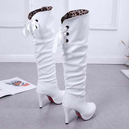 2023 New Women Boots Classics Red Sole Shoes Luxury Fashion Autumn Soft Leather Elegant Comfortable Knee High Boots Woman Ladies