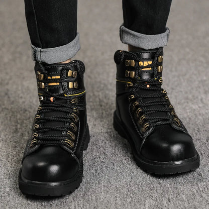 Hot Selling Men's And Women's Motorcycle Boots, Genuine Leather Couple's Workwear Boots, Outdoor Hiking Boots, Hiking Boot, Cyc