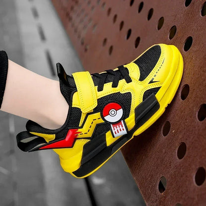 Kid Casual Sneakers  Pikachu Children Cartoon Sports Shoes  Boy Girl Student Running Shoe Breathable Lightweight Size EU28-39