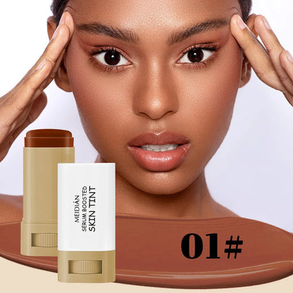 Bronze Foundation Stick Serum Boosted Skin Tint Silky Texture Moisturizing Coverage Concealer Base Even Skin Tone Makeup