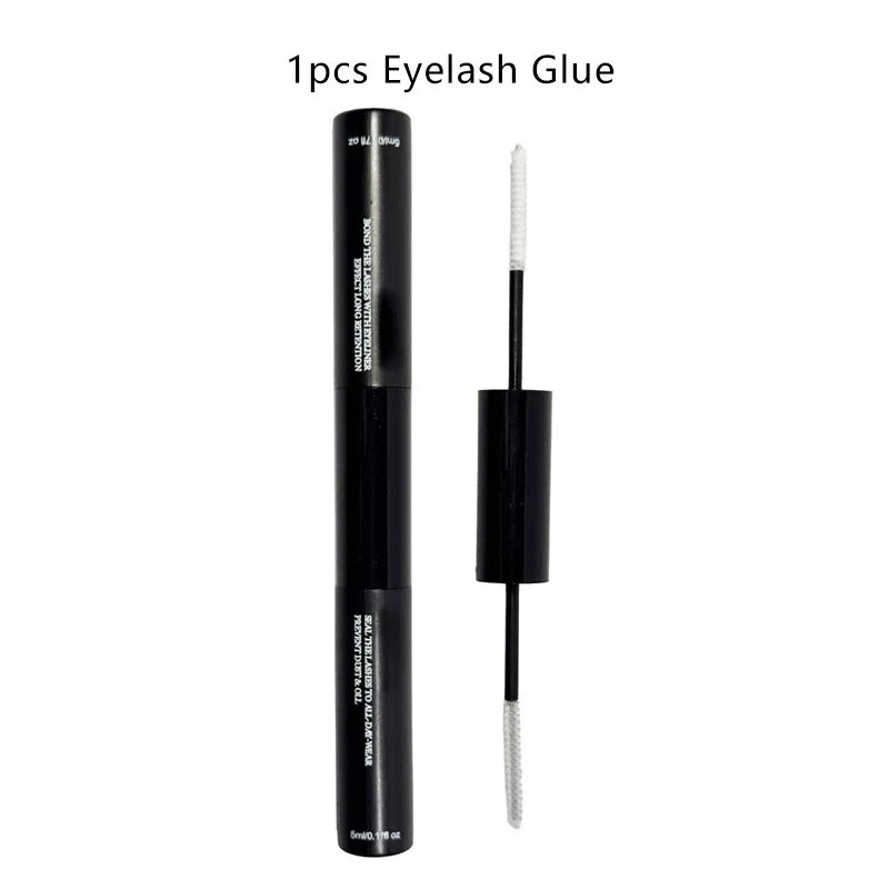 2-in-1 Adhesive and Sealing Eyelash Glue Suitable for DIY Group Eyelashes Eyelash Glue Remover Eyelash Curler Brush Kit Makeup