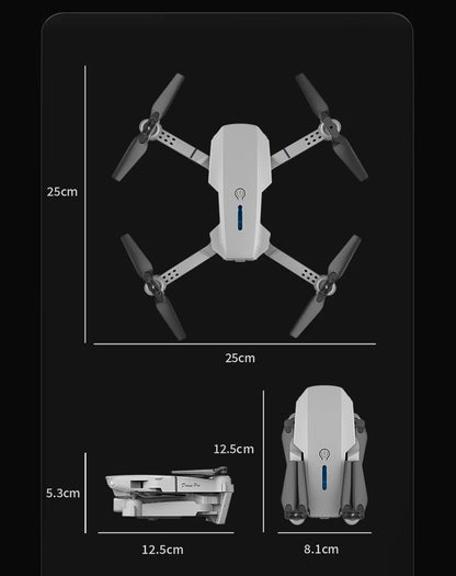 E88 ProIntelligent Folding Drone Supports single/Dual Camera Switching 4KPicture Quality+Wide-angle Shooting WiFiDirect Real-Tim