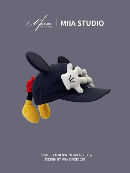 Mickey Baseball Cap Cartoon Design Parody Mickey Cute Creative Big Ear Design Duck Tongue Hat Fashionable And Versatile Cap Toys