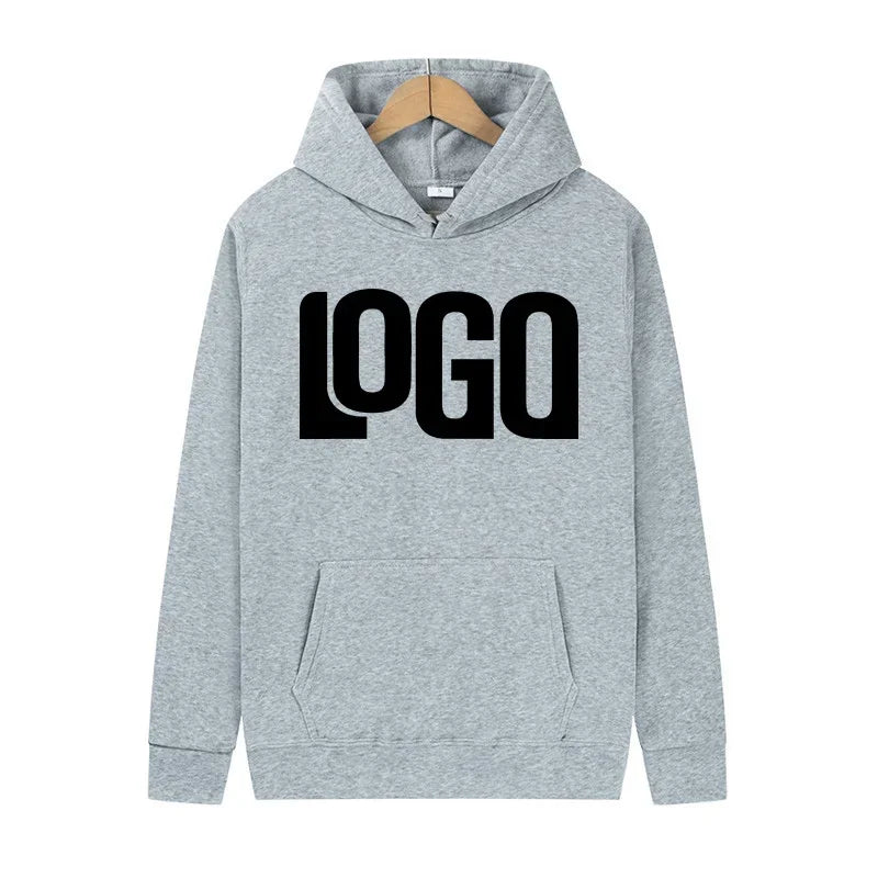 Customized printed hoodies for men and women, loose casual wear, long sleeved hooded sweaters, personalized streetwear