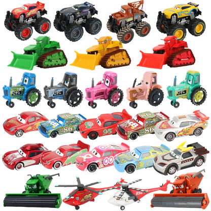 Cars Pixar Cars Lightning McQueen rhapsody matador bulldozer truck Mater harvester 1:55 Diecast Metal Car Model Toy