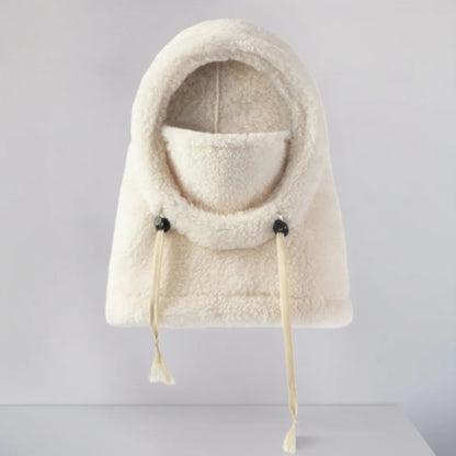 New warm children's ear and neck protection one-piece cap, thickened winter skiing and cycling face mask, windproof head cover