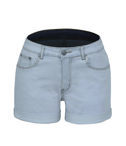 Denim Pant Women Mom Jeans Shorts Pants Bodycon High Waist Short Trousers Sexy Y2k Streetwear Elegant Splice Party Club Simple