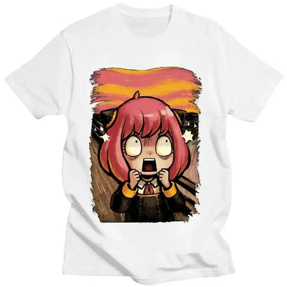 Japanese Anime Spy X Family Anya Forger Graphic Print T Shirt Streetwear Men Women Fashion Short Sleeve Plus Size Unisex T Shirt