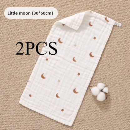 2PCS.Newborn 100% Cotton Gauze Burp Cloths—Ultra-Soft Baby Washcloths.Breathable,skin-friendly, super absorbent&easy to clean.