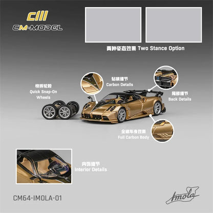 CM MODEL 1:64 S1000RR WRX STI RS7 sportback Jesko Codalunga SolusGT 765LT ER34 LBWK GT35RR Zonda Imola Model Car