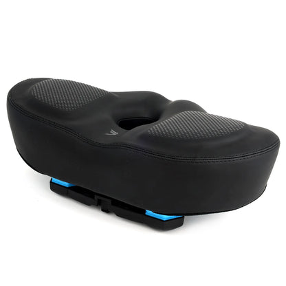 Noseless Bike Seat Cushion for Men Women Extra Padding Comfort Wide Bicycle Seat Oversized Comfortable Saddle for Peloton Bikes