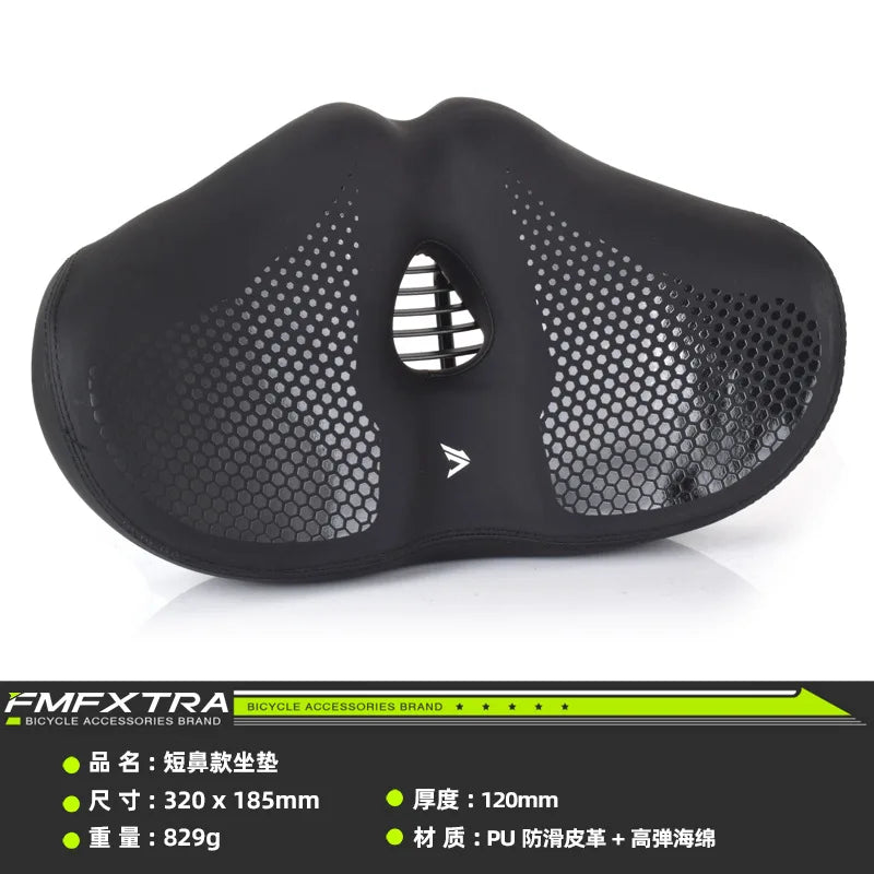 Noseless Bike Seat Cushion for Men Women Extra Padding Comfort Wide Bicycle Seat Oversized Comfortable Saddle for Peloton Bikes