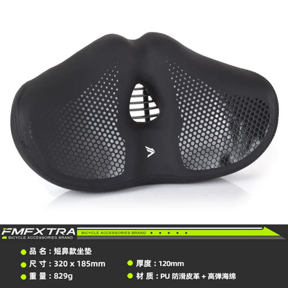 Noseless Bike Seat Cushion for Men Women Extra Padding Comfort Wide Bicycle Seat Oversized Comfortable Saddle for Peloton Bikes