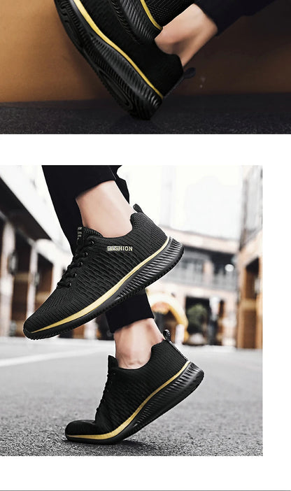YRZL Sneakers Men Running Shoes Lightweight Sport Classical Mesh Breathable Casual Shoes Fashion Non Slip Shoes for Men
