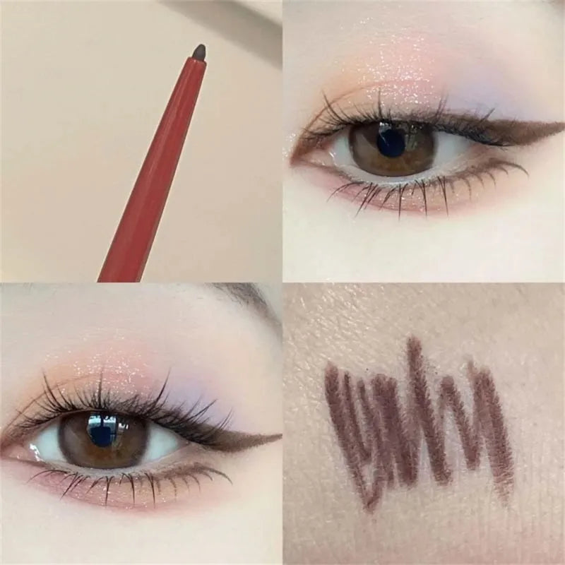 12 Colors Eyeliner Pencil Smooth Wine Red Soft High Pigment Eye Liner Pen Waterproof Matte Aegyosal Lying Silkworm Eyes Makeup