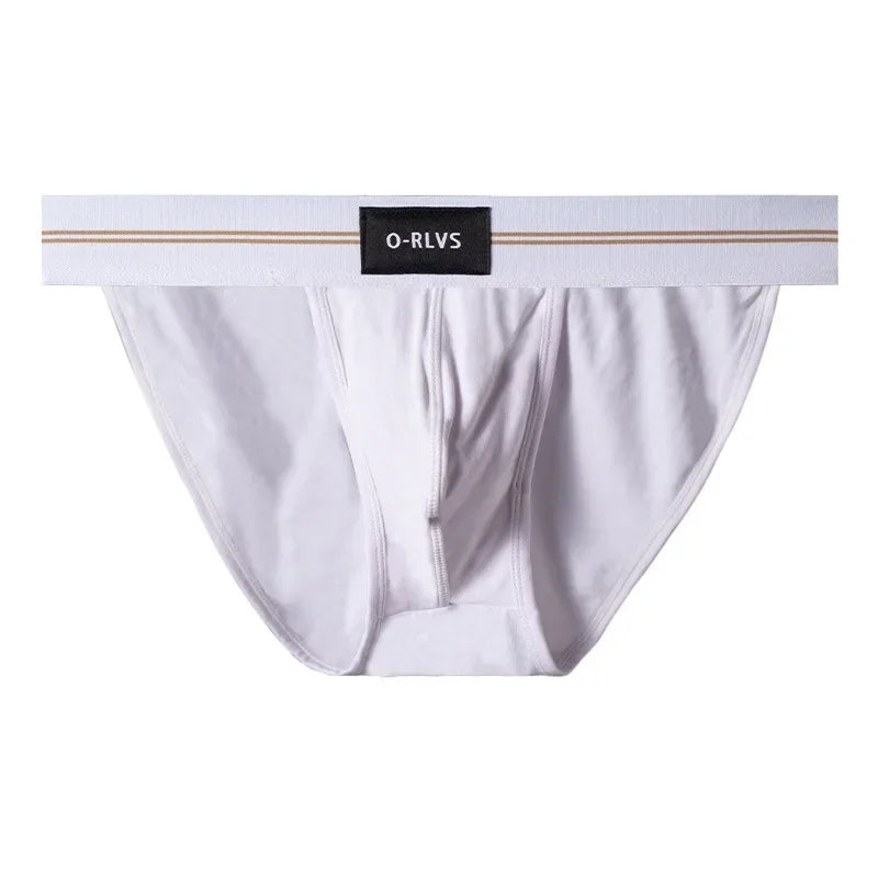 Simple modal men's underwear sports low waist, breathable U convex high fork briefs OR6109