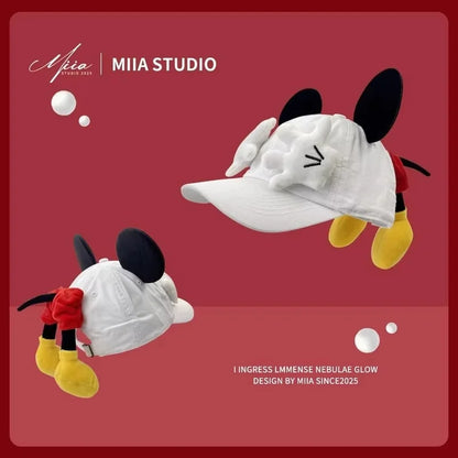 Mickey Baseball Cap Cartoon Design Parody Mickey Cute Creative Big Ear Design Duck Tongue Hat Fashionable And Versatile Cap Toys