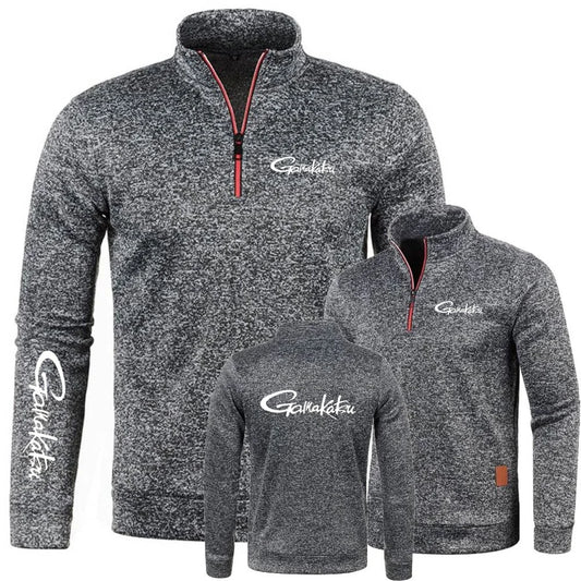 Sweatshirts Half Zipper Soft Fleece Turtleneck Sweater Gamakatsu Fishing Mens Pullover Jersey Casual Knit Sportwear Streetwear