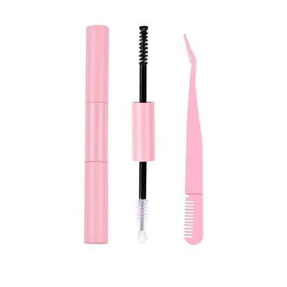 Double-Ended Eyelash Glue Adhesive and Sealing Suitable for DIY Group Eyelashes Eyelash Glue Eyelash Curler Brush Kit Makeup