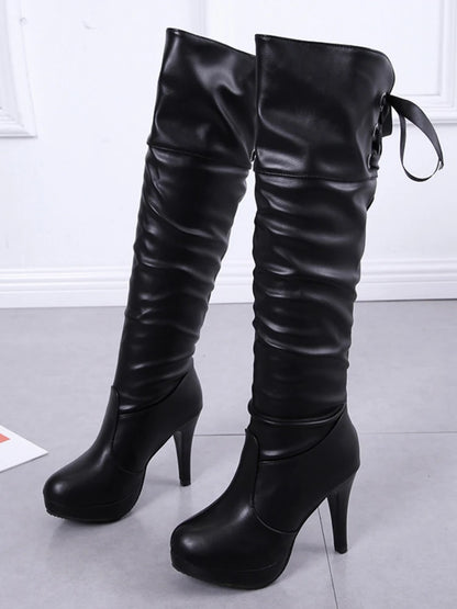 2023 New Women Boots Classics Red Sole Shoes Luxury Fashion Autumn Soft Leather Elegant Comfortable Knee High Boots Woman Ladies