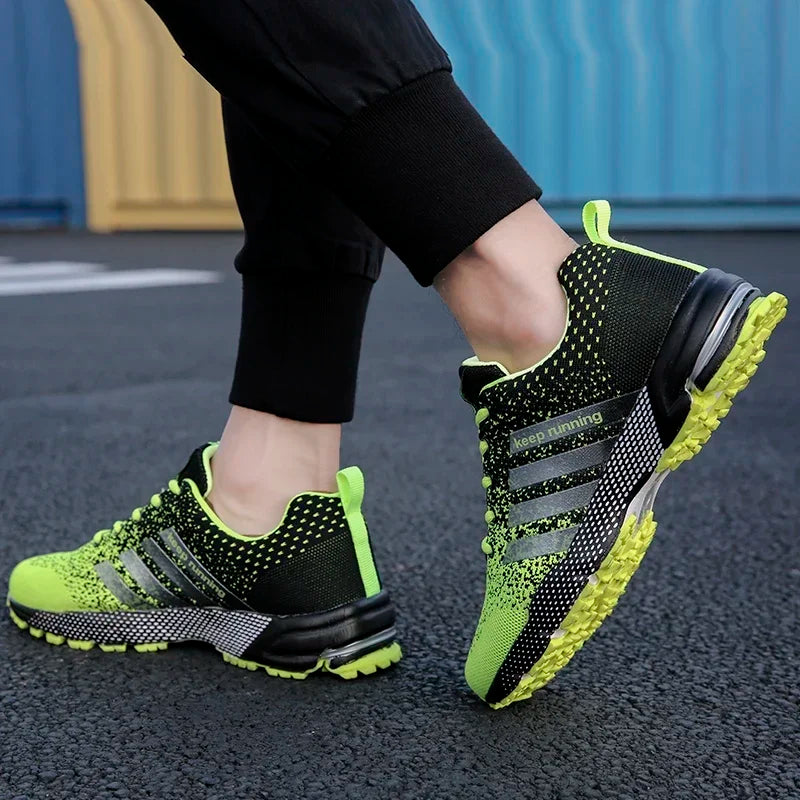 New men's women's flying mesh surface spring summer breathable casual sports shoes flat vulcanized couple running big size48