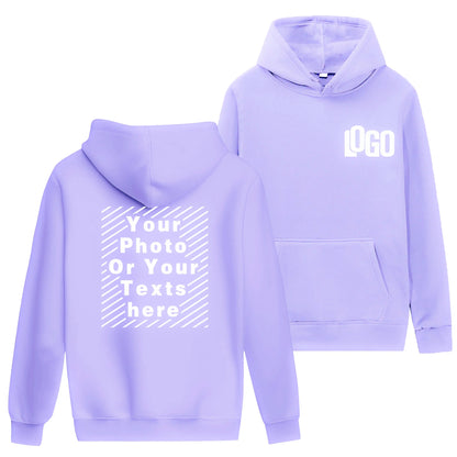 Customized printed hoodies for men and women, loose casual wear, long sleeved hooded sweaters, personalized streetwear