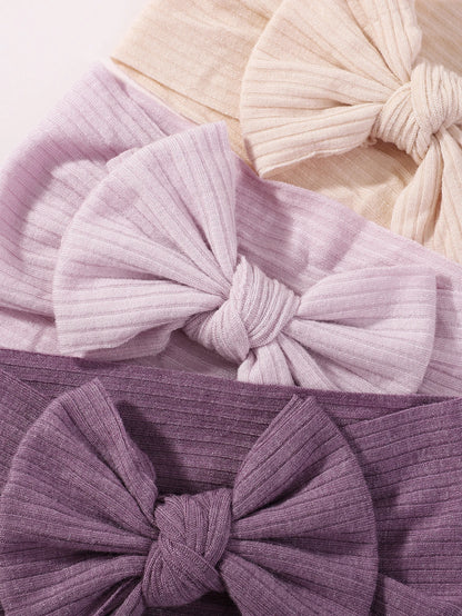 3Pcs/Set Cute Solid Headband for Baby Girls Soft Elastic HeadWrap Turban Hairband Headwear Infant Kids Hair Accessories