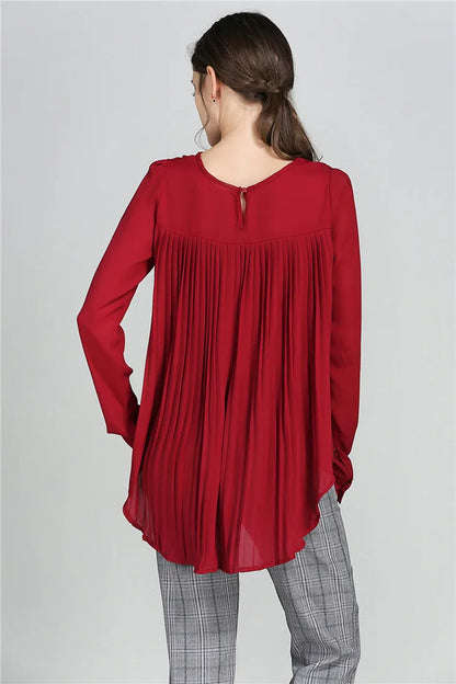 Women blouse long-sleeved V-neck elegant ladies chiffon shirt top fashion office work shirt Plus Size Blusas 5XL