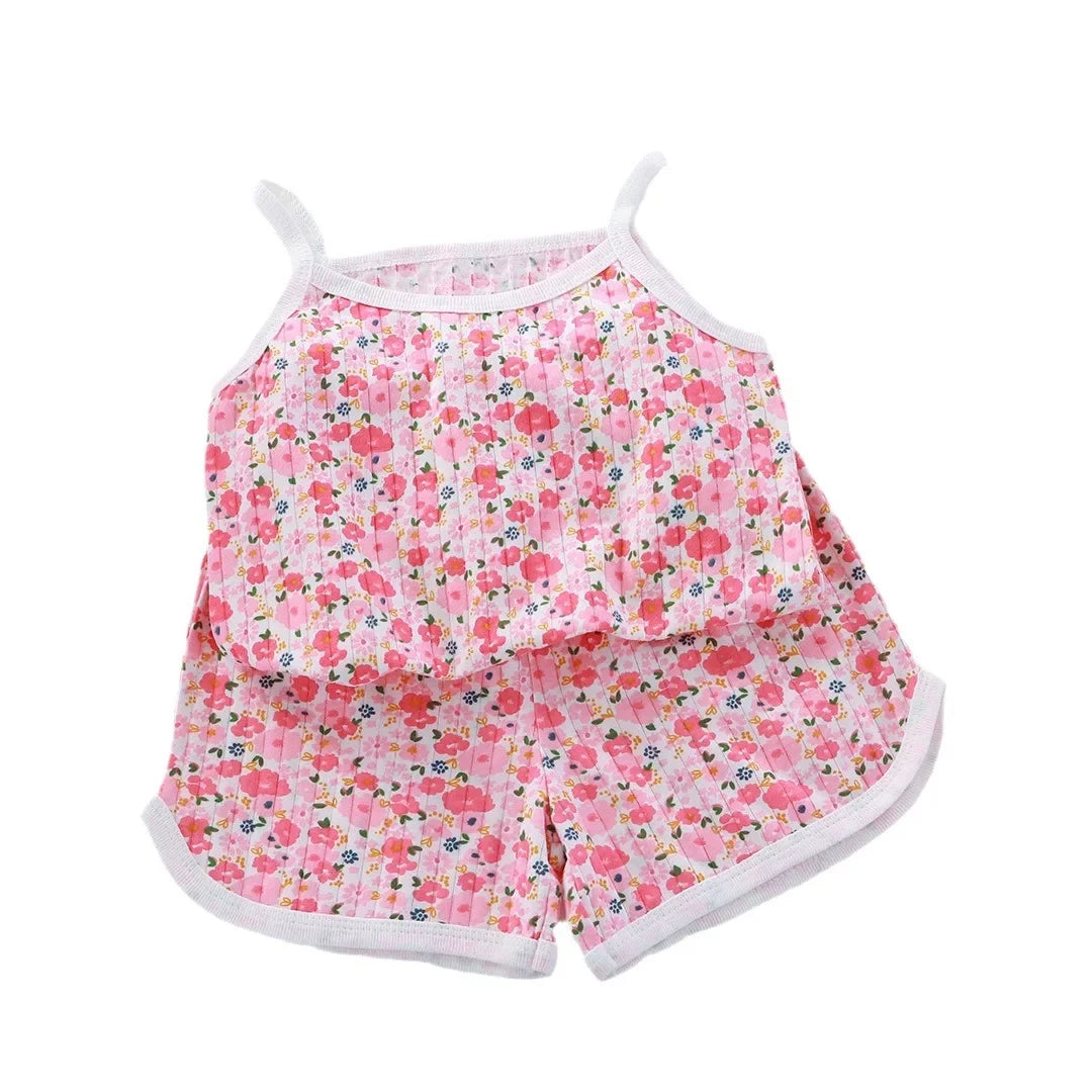Cotton Camisole Top+Shorts Suits For Infant Girl's Clothes Baby 1st Birthday Sets Summer Newborn Baby Girl Clothing Outfits Sets