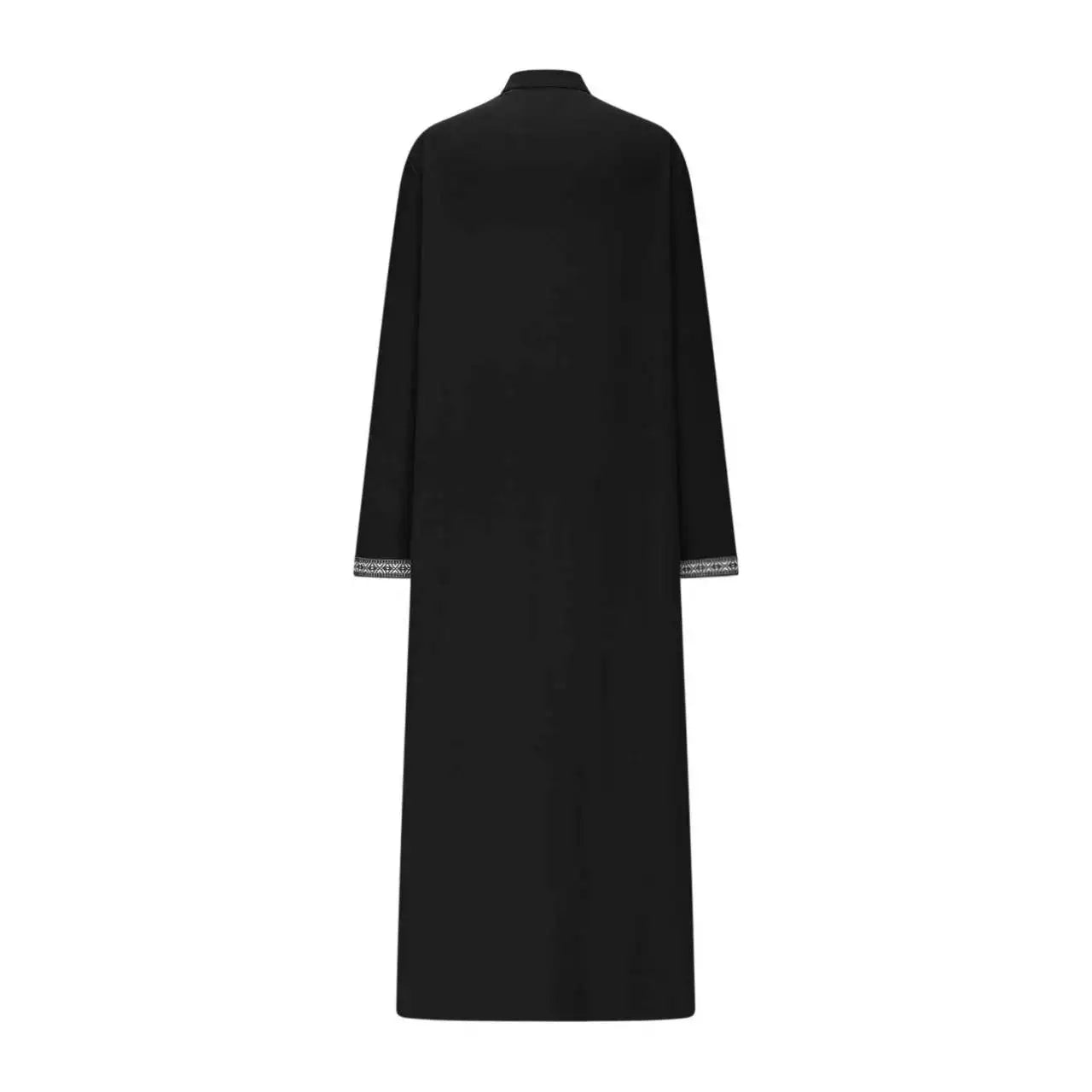 Men's Muslim Robes Middle East Arab Ramadan Islamic Zipper V-neck Loose Clothes Stripe  Casual Long Sleeve Shirt Dress Tunic Top