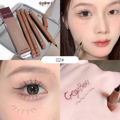 GEGE BEAR Precision Tip Fast Driving Quick Draw Liquid Eyeliner Pen Daily Use Waterproof Smudge Proof Long Last Eyeliner Pencil