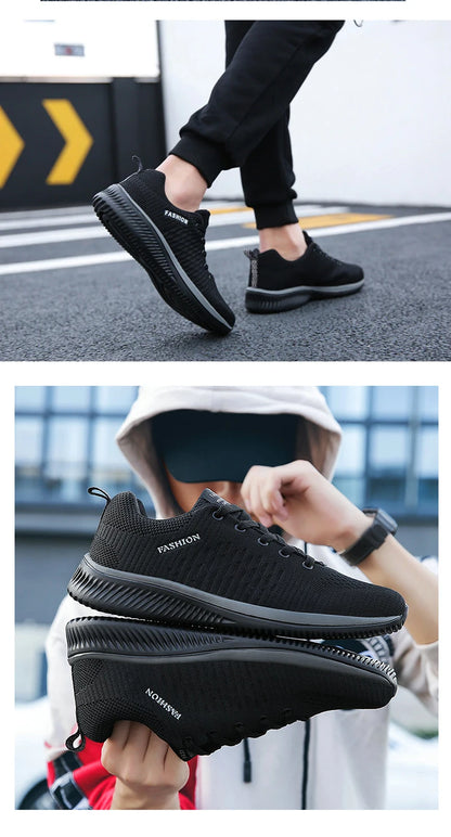 YRZL Sneakers Men Running Shoes Lightweight Sport Classical Mesh Breathable Casual Shoes Fashion Non Slip Shoes for Men