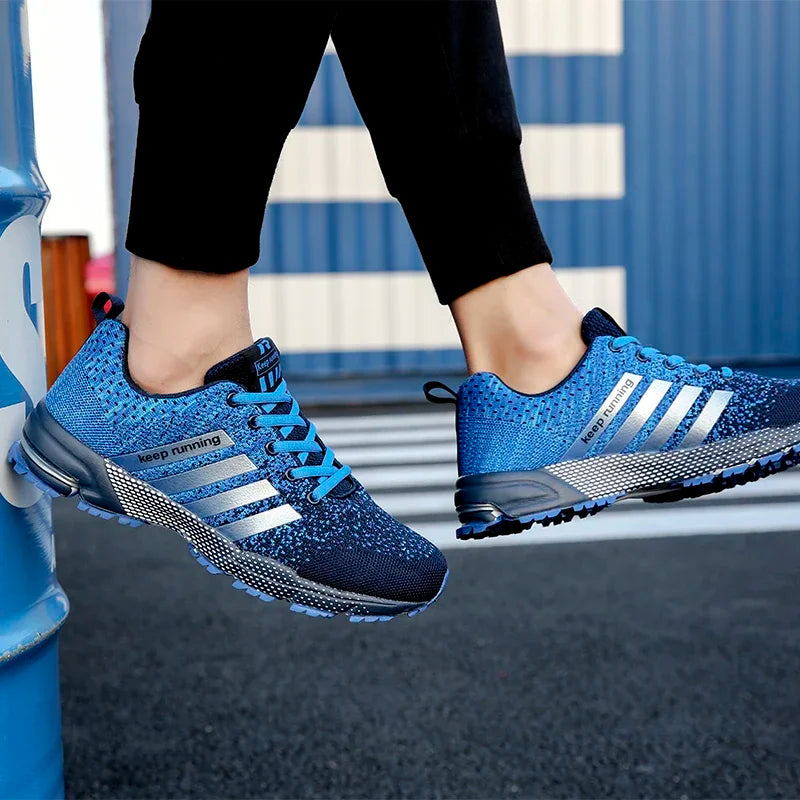 New men's women's flying mesh surface spring summer breathable casual sports shoes flat vulcanized couple running big size48