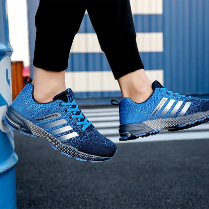 New men's women's flying mesh surface spring summer breathable casual sports shoes flat vulcanized couple running big size48