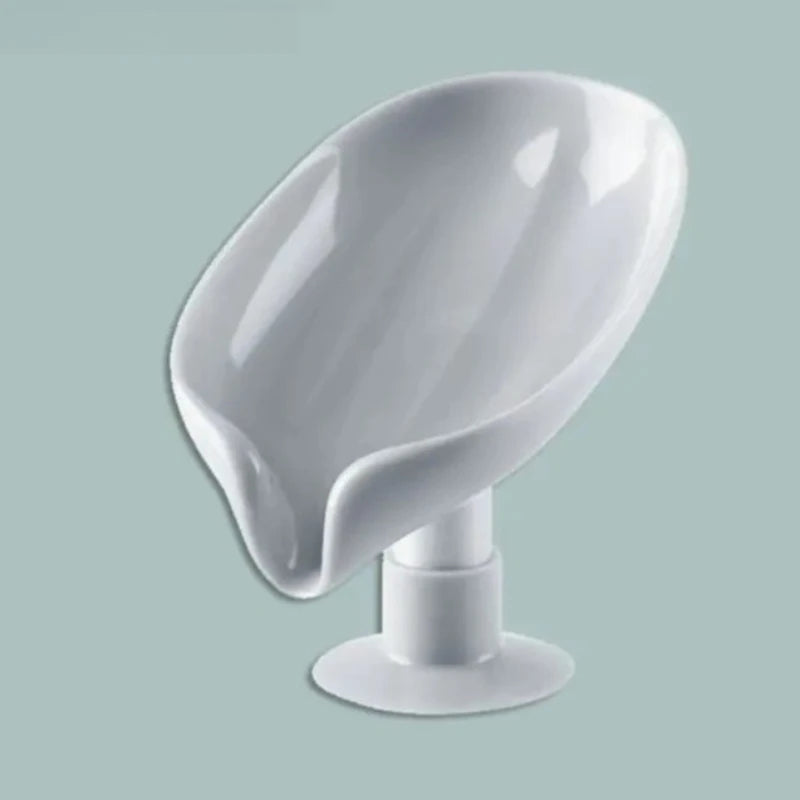 Drain Soap Holder Leaf Shape Soap Box Suction Cup Tray Drying Rack for Shower Sponge Container Kitchen Bathroom Accessories
