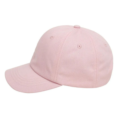 Kids Baseball Cap Low Profile Sun Hat for Boys and Girls Soft Cotton Pink Black White Gray for Baby Children