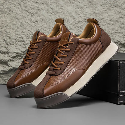 Mens Unique Skate Shoes Platform Comfort Black Casual Sneakers All-Match Thick Sole Design for Urban Street Style Versatile Wear