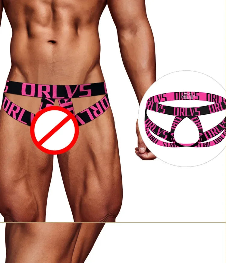 Men's panties thong letter belt double thong sports empty men's T-pants DZ13