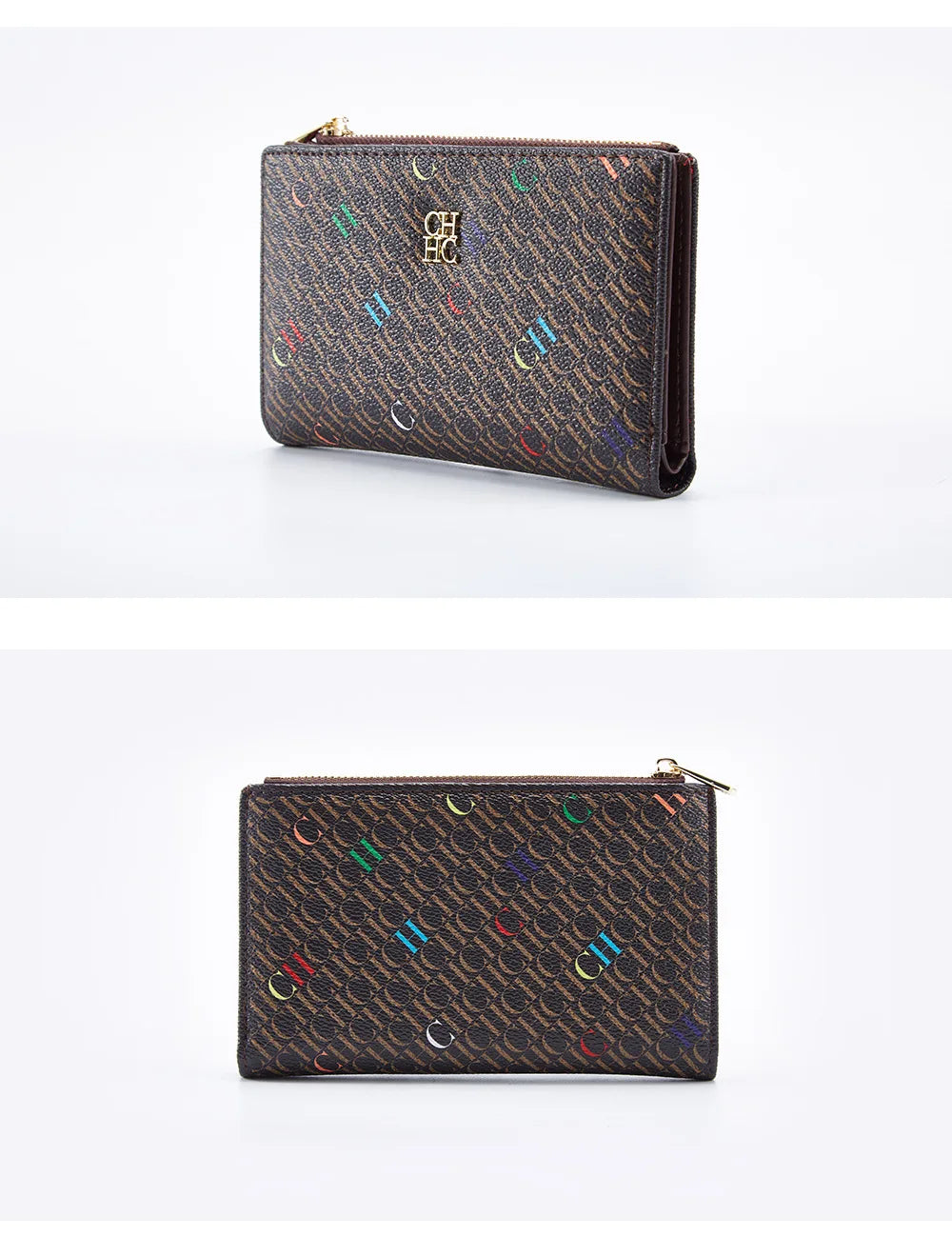 Carolina Herrera NEW Women's Cartoon Long Wallet, Classic PVC Fashion Simple Lightweight All-Match Purse