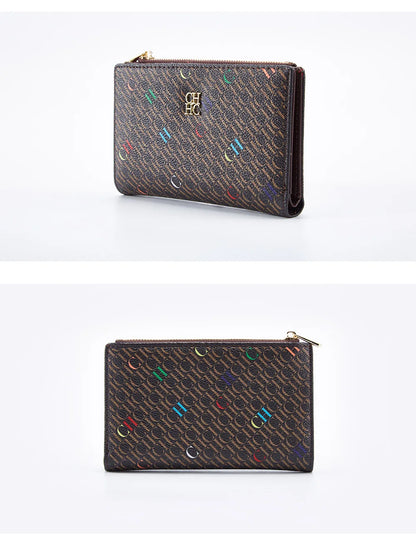 Carolina Herrera NEW Women's Cartoon Long Wallet, Classic PVC Fashion Simple Lightweight All-Match Purse