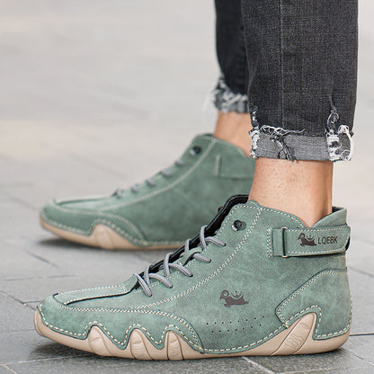 Sneakers for Men Fashion Outdoor Walking Loafers Shoes Comfortable Ankle Boots Luxury Man Shoes 2023 New In Casual Leather Shoes