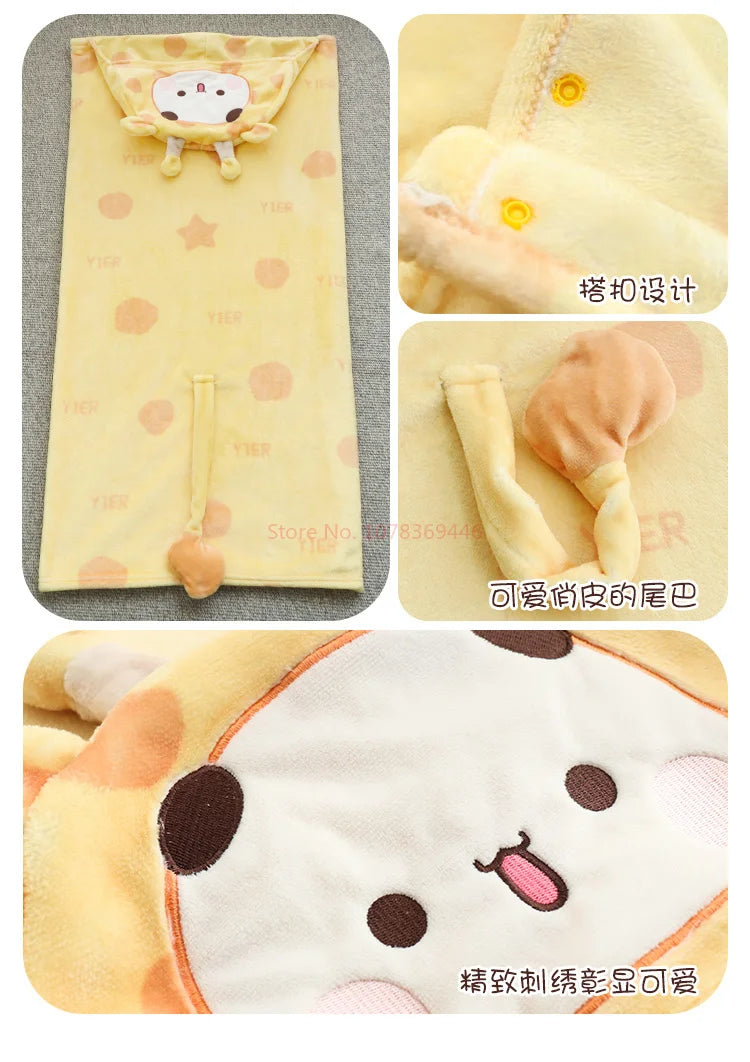 Official Original Bubu And Dudu Blanket Shawl Blanket - Panda Bubu And Yier Blanket Office, And Travel, Perfect Gift For Fans