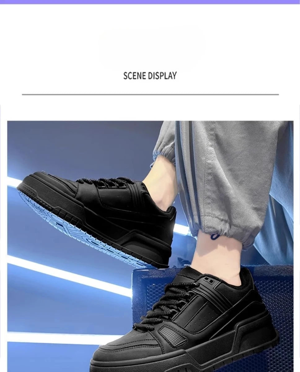 Men's Shoes New Breathable Fashion Sports Leisure Platform Shoes Antiodor Black Casual Shoes for Man Кроссовки Мужские