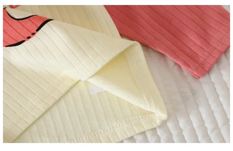 New Baby Boys Girls Warm Pajamas Kids Cute Cartoon Animal O-neck T-Shirt Tops + Pants Pyjamas Autumn Underwear Clothing Sets