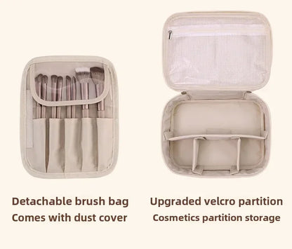 Women's Cosmetic Bag Makeup Bag Double Layer Large Capacity Luxury Cosmetics Organizer Travel Essentials Women's Cosmetic Bag