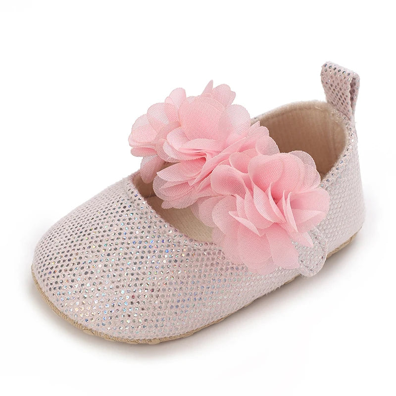 Cute Girl 0-18M Baby Shoes Pink Theme Bow Princess Shoes Spring and Autumn Soft Sole Lightweight Garden Shoes Casual Shoes