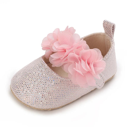 Cute Girl 0-18M Baby Shoes Pink Theme Bow Princess Shoes Spring and Autumn Soft Sole Lightweight Garden Shoes Casual Shoes