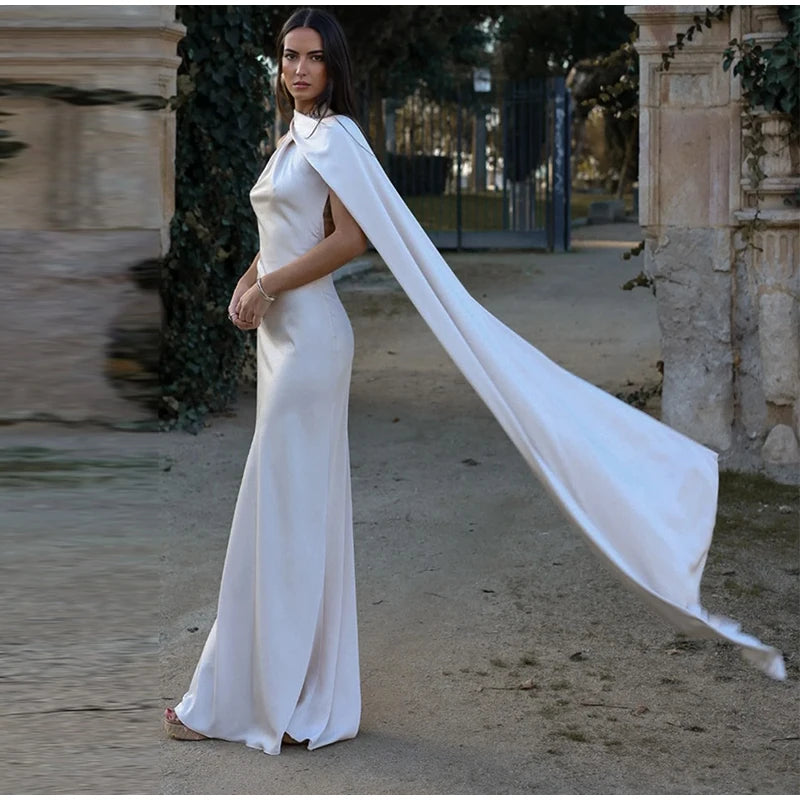 Ribbon Satin Long Party Dress Women Elegant Solid Sleeveless Female Backless Dresses 2026 Summer Autumn Lady Evening Club Gowns